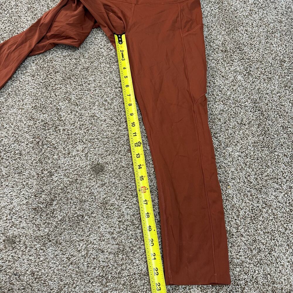 LULULEMON Women's Fast and Free High-Rise Crop 23" Size 8 In Dark Terracotta - Picture 9 of 13